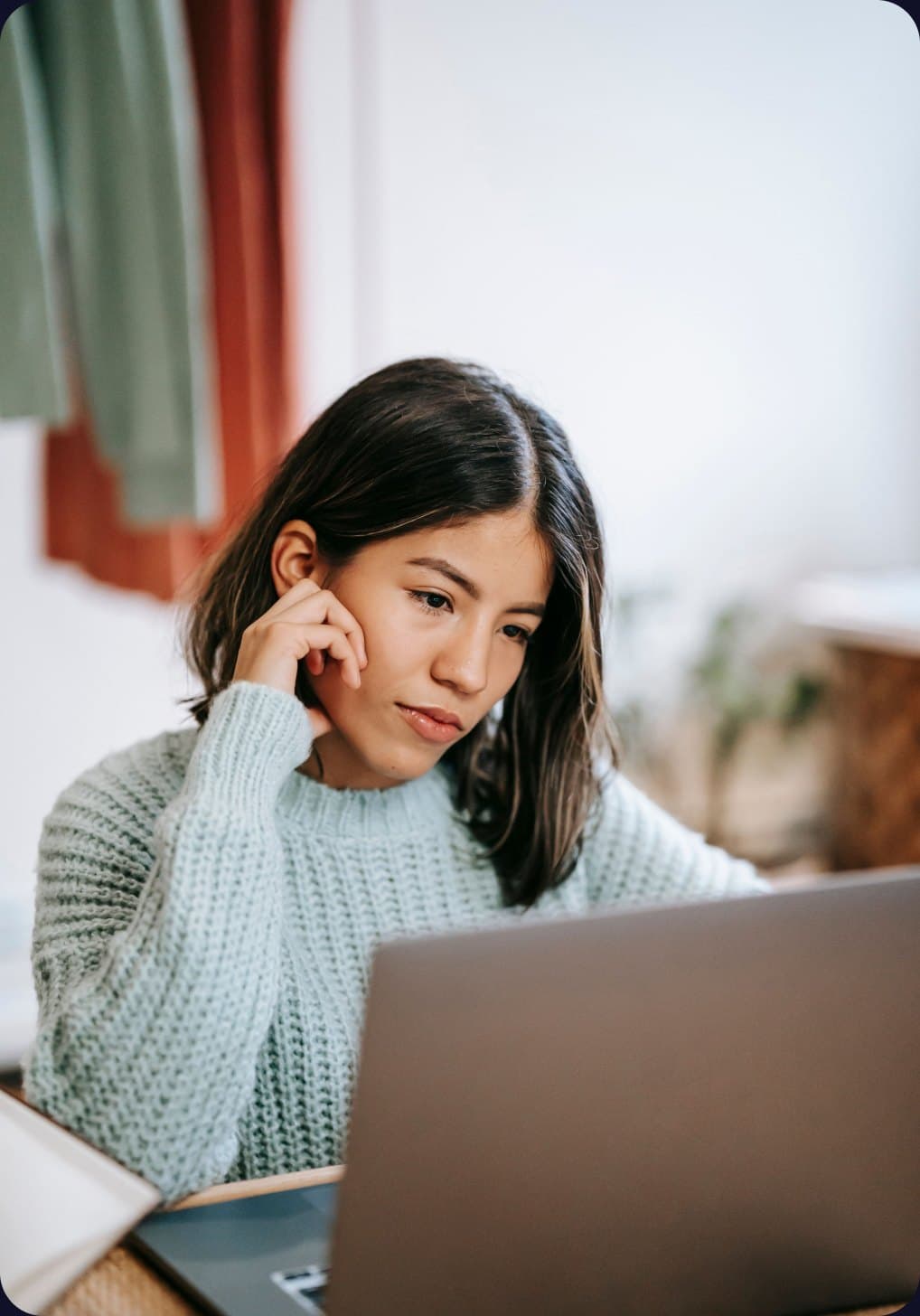 A business owner reviewing their website